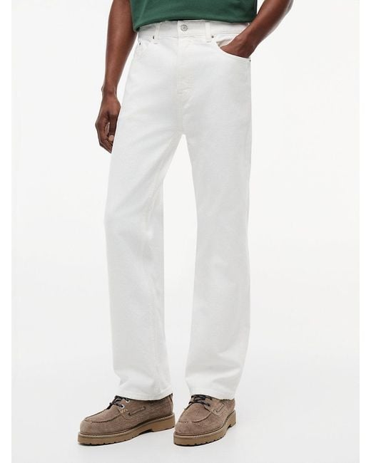 Tommy Hilfiger White Otis Regular Straight Leg Jeans for men