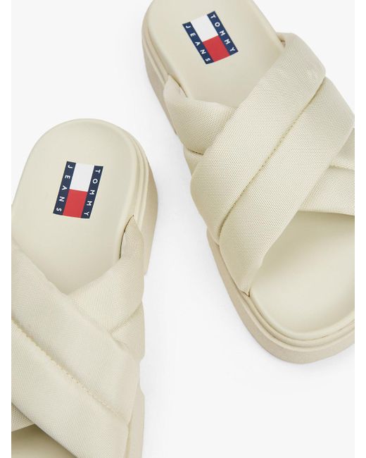 Claquettes Compensées À Brides Rembourrées Tommy Hilfiger en coloris Natural