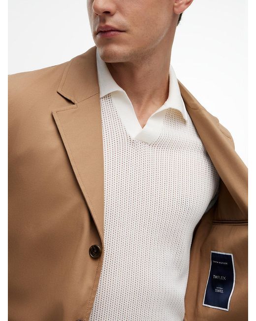 Tommy Hilfiger Natural Th Flex Regular Fit Single Breasted Blazer for men