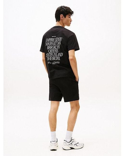 Camiseta Amplia Con Gráfico Trasero Tommy Hilfiger de hombre de color Black