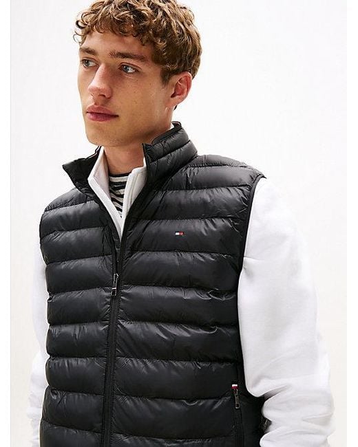 Chaleco Acolchado Plegable Tommy Hilfiger de hombre de color Black