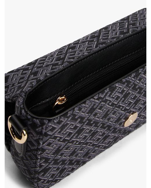 Borsa A Tracolla Hilfiger Icon Jacquard di Tommy Hilfiger in Black