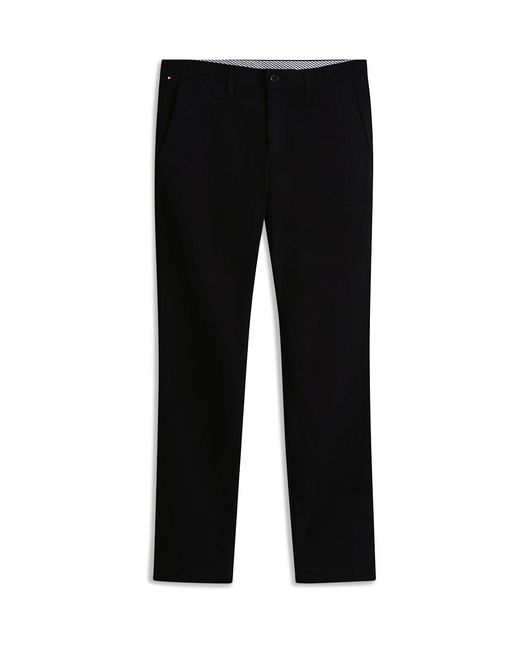 Tommy Hilfiger Black 1985 Bleeker Slim Twill Chinos for men