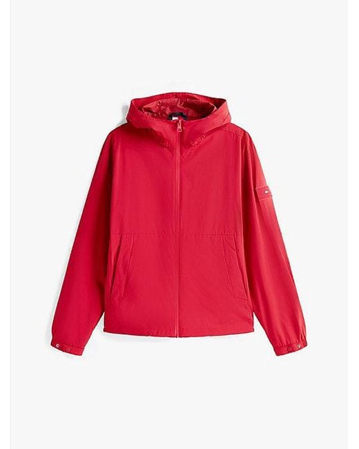 Tommy Hilfiger Jack Met Capuchon En Logopatch in het Red voor heren