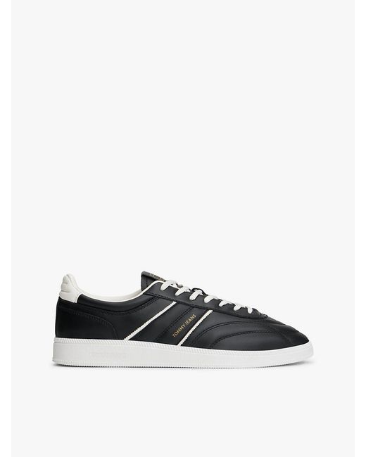 Tommy Hilfiger White The Greenwich Topstitch Leather Trainers for men