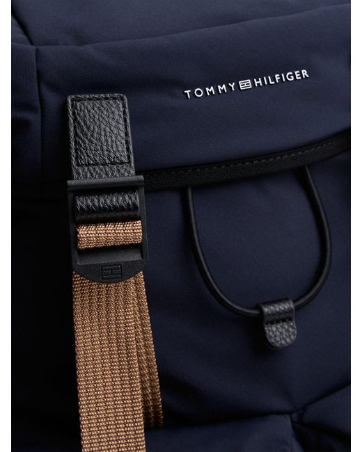 Sac À Dos De Voyage En Tissu À Rabat Et Logo Tommy Hilfiger pour homme en coloris Blue