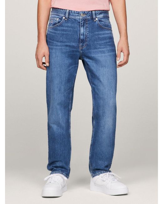 Tommy Hilfiger Blue Ethan Relaxed Straight Faded Jeans for men