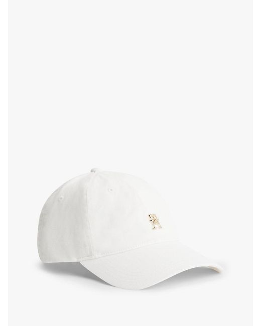Tommy Hilfiger White Chic Th Monogram Washed Baseball Cap