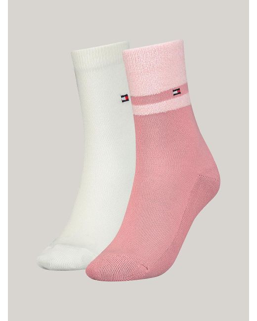 Tommy Hilfiger Pink 2-pack Classics Bouclé Stripe Socks Gift Set
