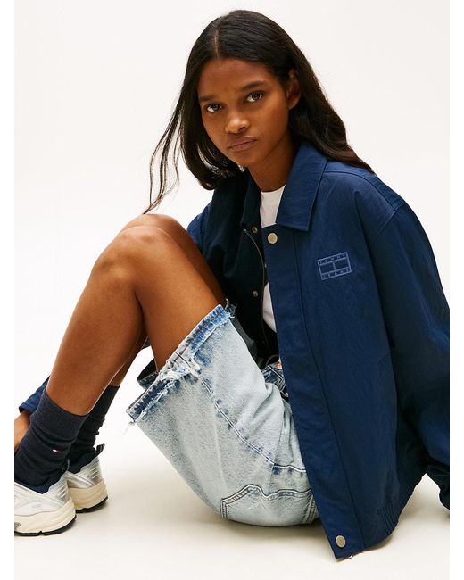 Tommy Hilfiger Blue Tommy Badge Water Repellent Coach Jacket