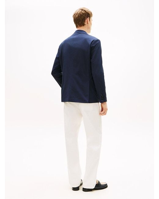 Tommy Hilfiger Blue New York Label Washed Regular Fit Blazer for men