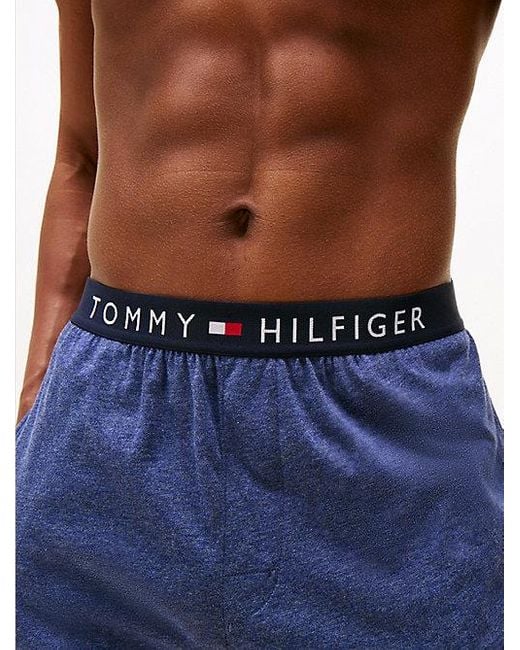 Pantalón De Pijama Original Con Bajo Elástico Tommy Hilfiger de hombre de color Blue