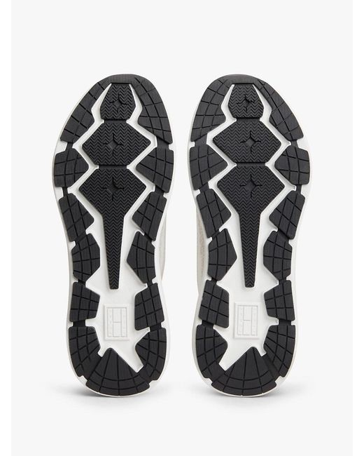Tommy Hilfiger White Logo Knit Pull-On Trainers for men