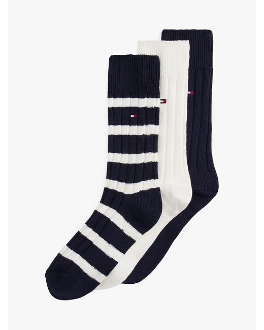 Confezione Regalo 3 Pack Calzini di Tommy Hilfiger in Blue da Uomo