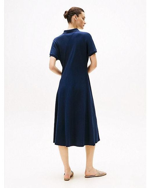 Vestido Midi Tipo Polo Tommy Hilfiger de color Blue