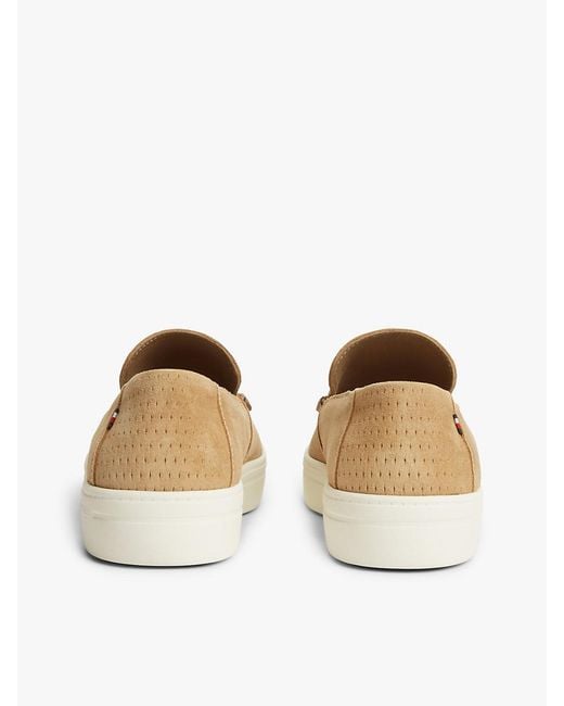 Tommy Hilfiger White Lightweight Suede Loafers for men