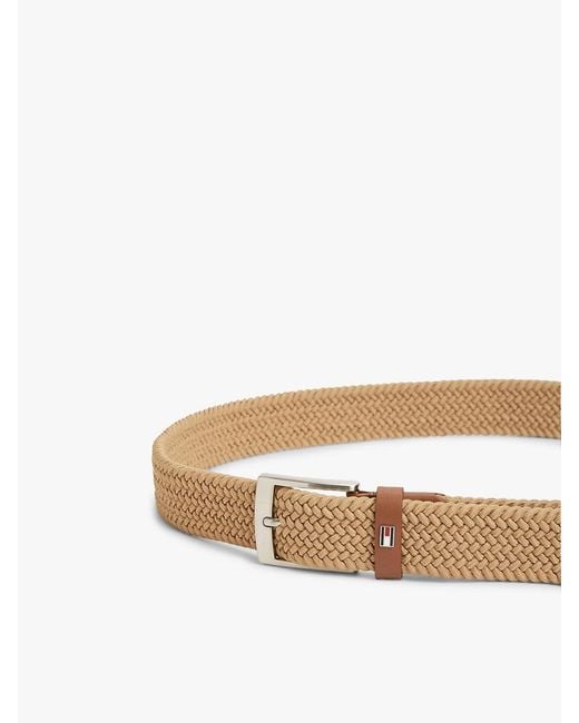 Tommy Hilfiger Multicolor Square Buckle Elastic Webbing Belt for men