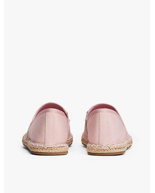 Tommy Hilfiger Pink Espadrille Aus Canvas Mit Flag-Stickerei