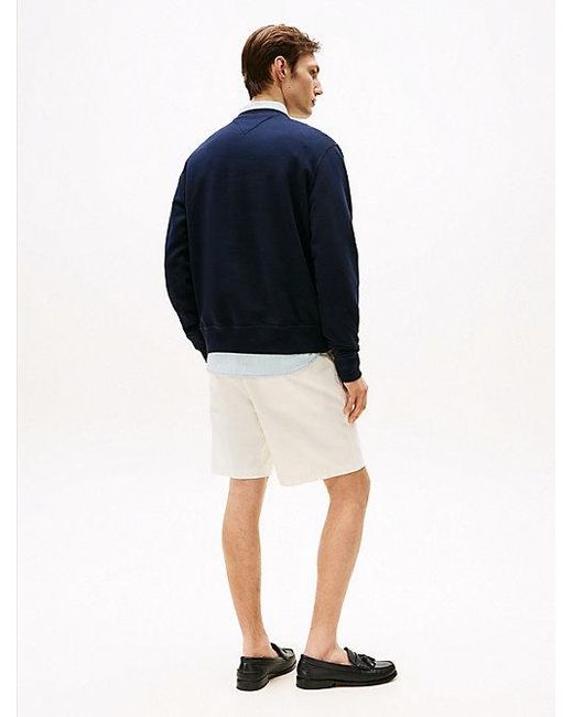 Sudadera De Felpa Con Cuello Redondo Tommy Hilfiger de hombre de color Blue