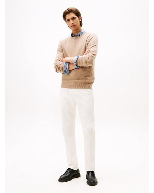 Pullover Smart Casual di Tommy Hilfiger in Natural da Uomo