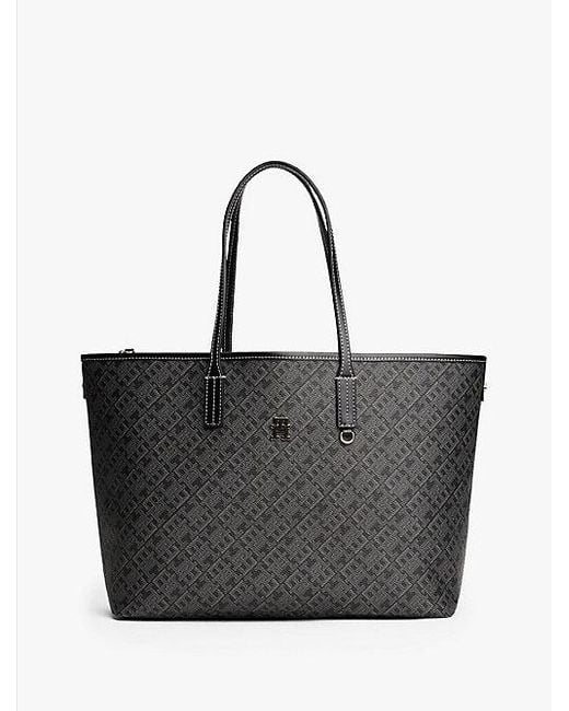 Tommy Hilfiger Shopper Met Th-Monogramprint in het Black