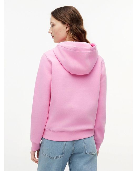 Tommy Hilfiger Red Brushed Fleece Drawstring Hoody