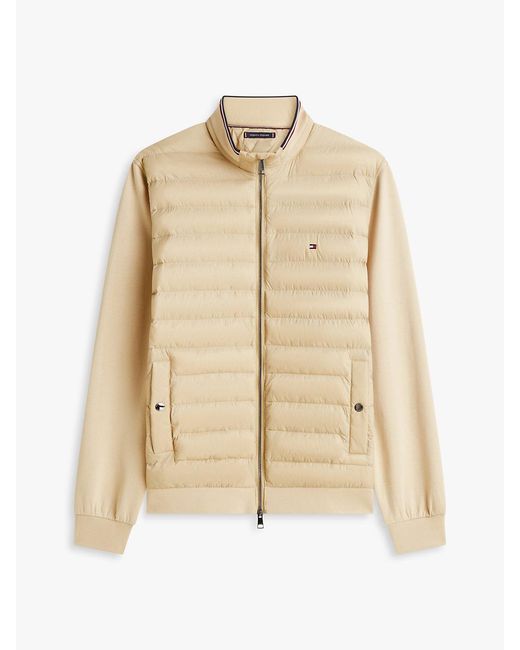 Tommy Hilfiger Natural Intechno Knit Zip-Thru Sweatshirt for men