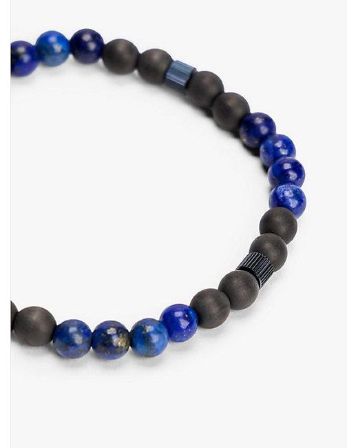 Pulsera De Lapislázuli Con Monograma Th Tommy Hilfiger de hombre de color Blue