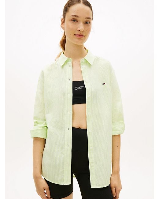 Tommy Hilfiger Natural Relaxed Fit Linen Blend Shirt