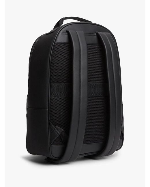 Tommy Hilfiger Black Logo Patch Dome Backpack for men