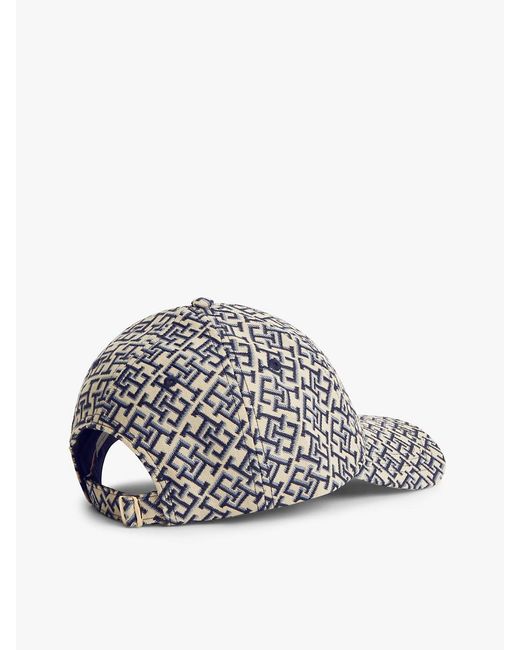 Tommy Hilfiger White Th Monogram Jacquard Baseball Cap