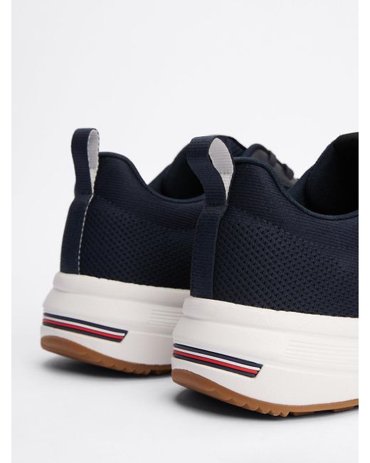 Tommy Hilfiger Blue Knit Cleat Runner Trainers for men