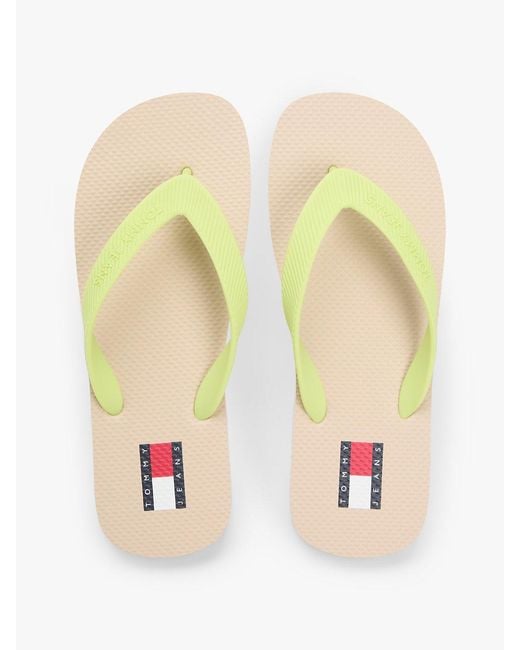 Tommy Hilfiger Multicolor Fine Cleat Embossed Logo Flip-Flops
