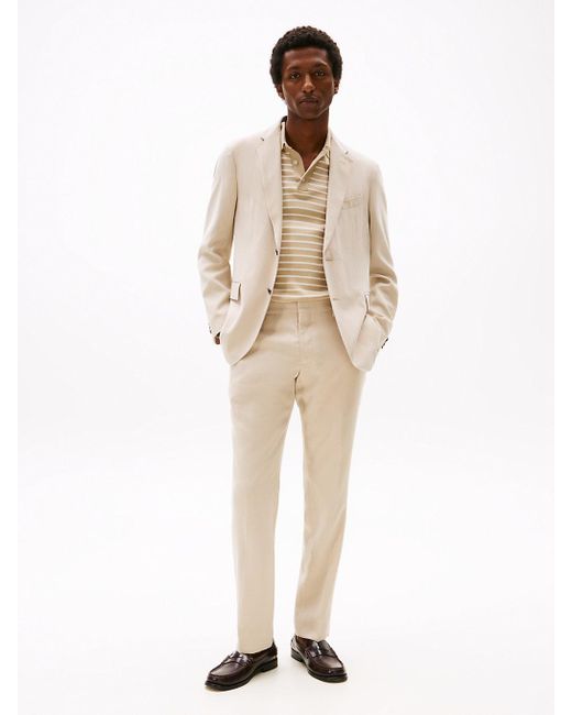 Tommy Hilfiger Natural Slim Single Breasted Suit for men