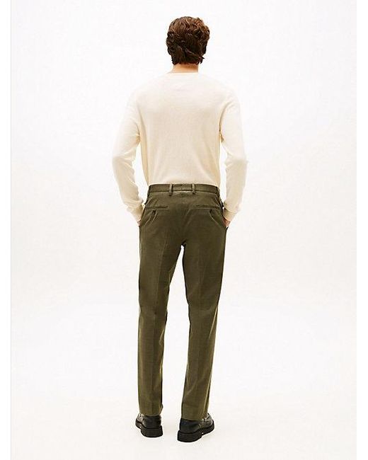 Pantalón Con Raya Marcada Tommy Hilfiger de hombre de color Green