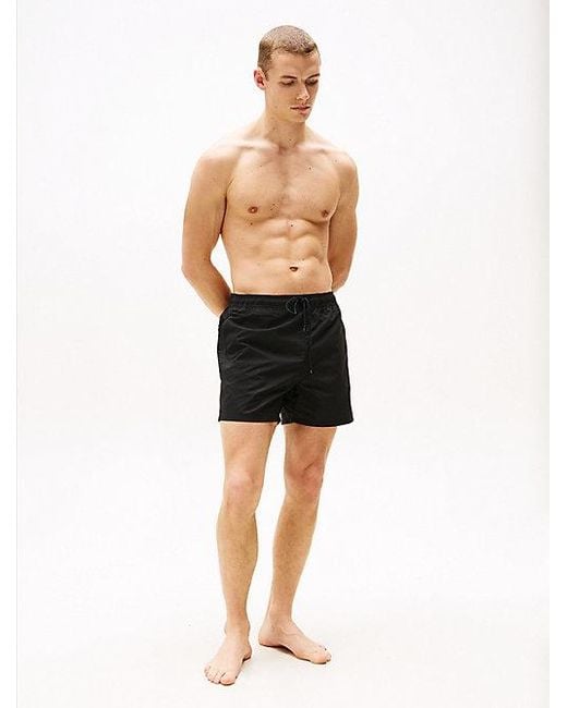 Tommy Hilfiger Medium Lange Zwemshort Met Th-Monogram in het Black voor heren