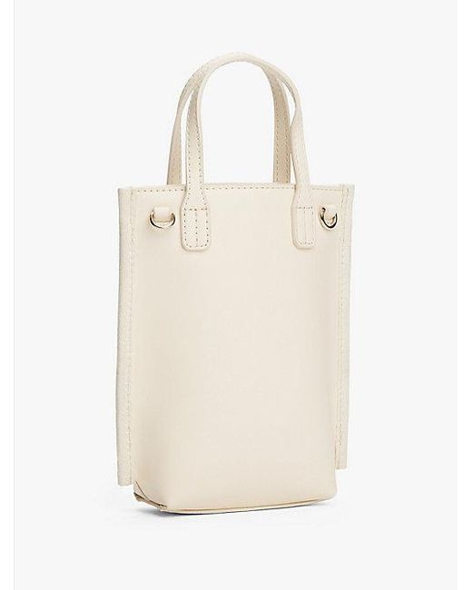 Tommy Hilfiger White Crossbody-Handytasche Mit Th-Monogramm