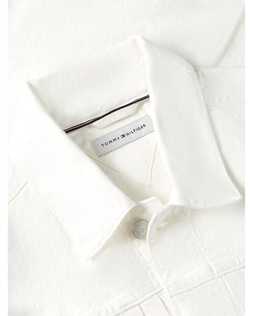 Tommy Hilfiger White Washed Denim Trucker Jacket for men