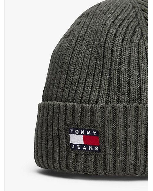 Gorro Heritage De Punto Con Logo Tommy Hilfiger de hombre de color Green