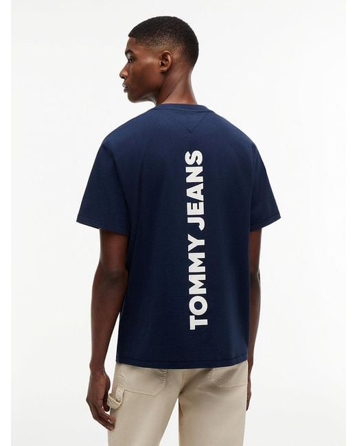Tommy Hilfiger Blue Back Logo Relaxed Jersey T-Shirt for men