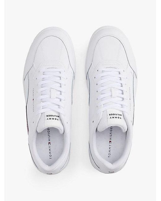 Tommy Hilfiger Rutschhemmender Basketball-Sneaker Mit Leder in White für Herren