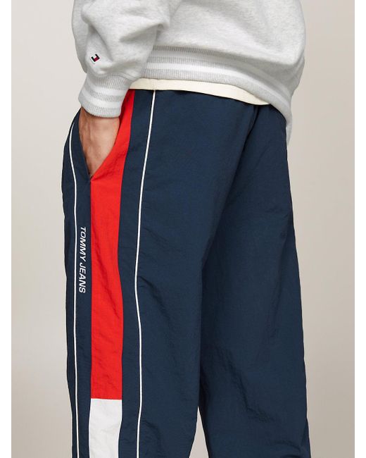 Tommy Hilfiger Blue Tommy Jeans International Games Colour-blocked Cuffed Joggers for men