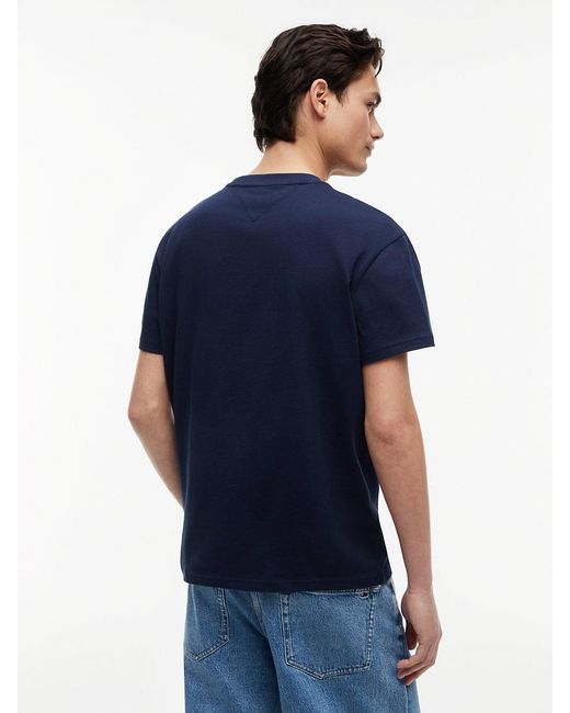 Tommy Hilfiger Blue Flag Badge Crew Neck T-shirt for men