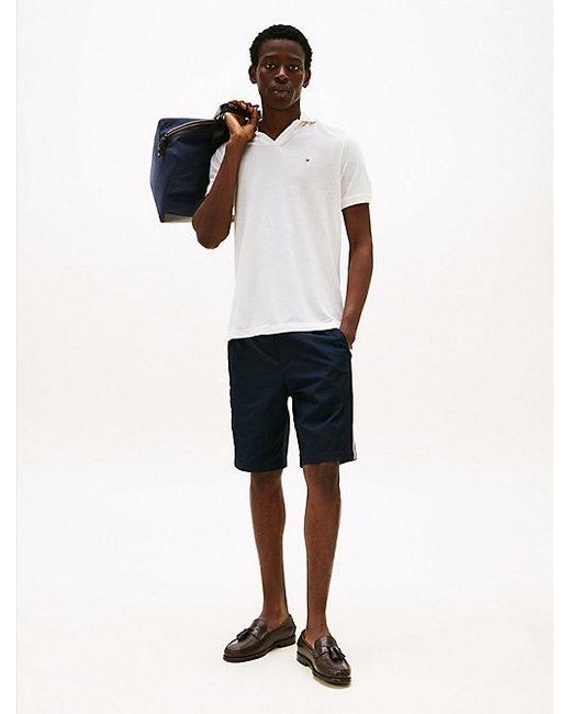 Polo De Corte Regular Con Lino Tommy Hilfiger de hombre de color White