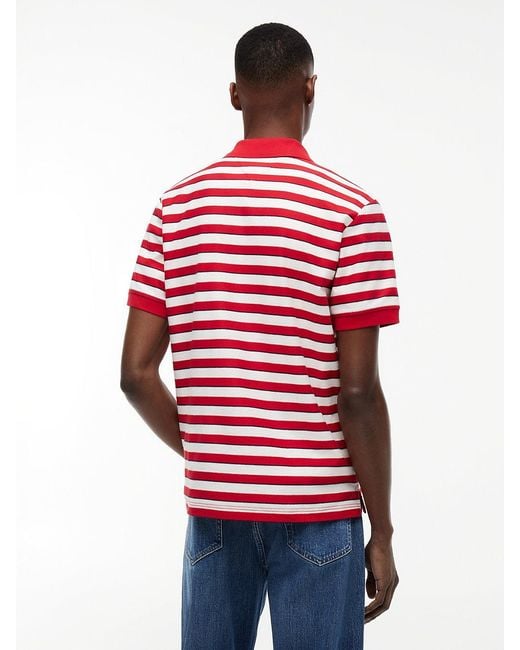 Tommy Hilfiger Blue Regular Fit Stripe Jersey Polo Shirt for men