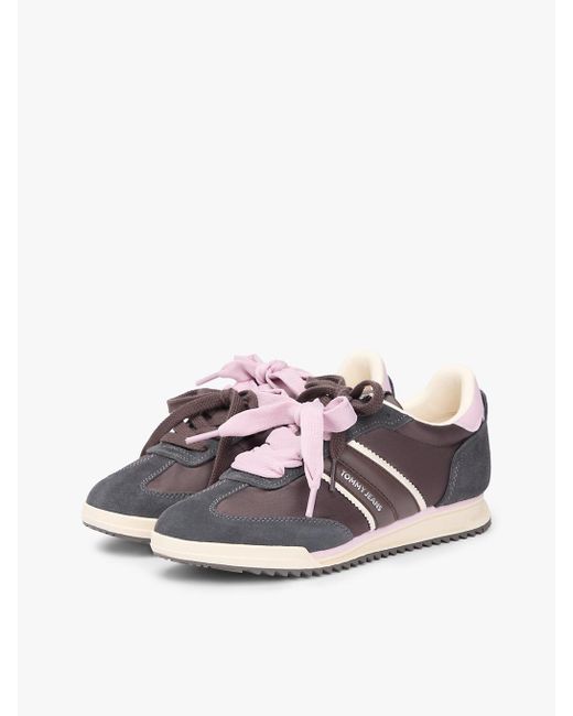 Tommy Hilfiger Gray Low Profile Serrated Trainers
