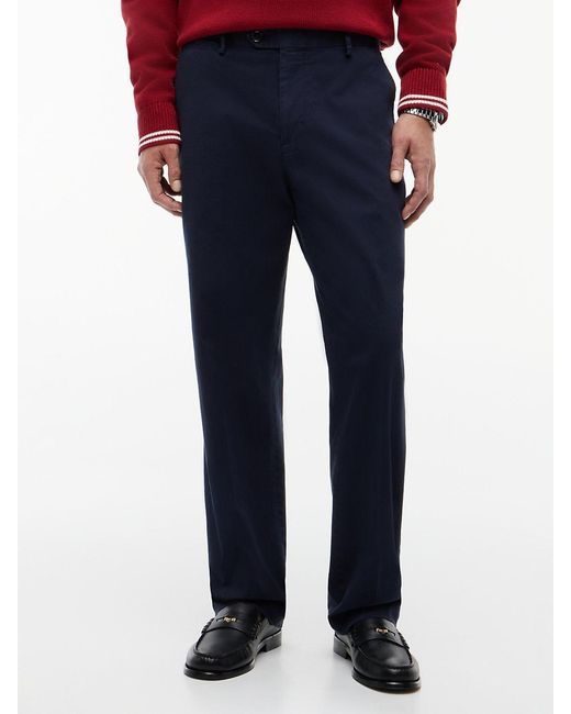 Tommy Hilfiger Blue New York Label Washed Regular Trousers for men