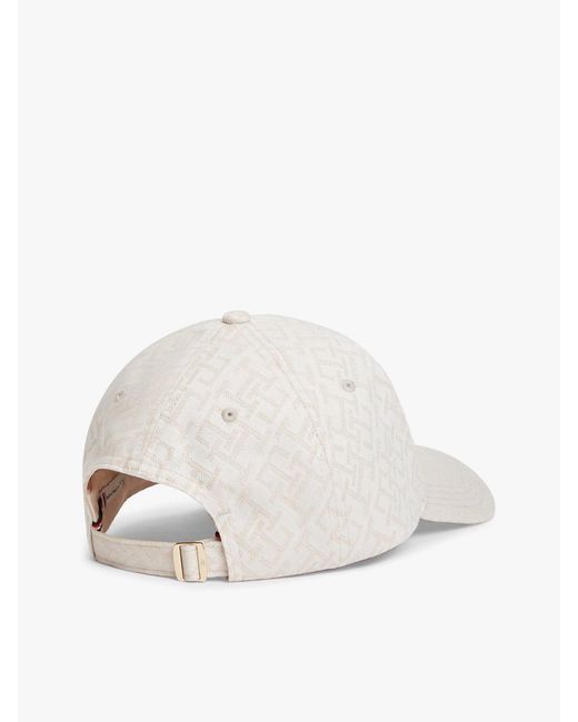 Tommy Hilfiger White Th Monogram Jacquard Baseball Cap