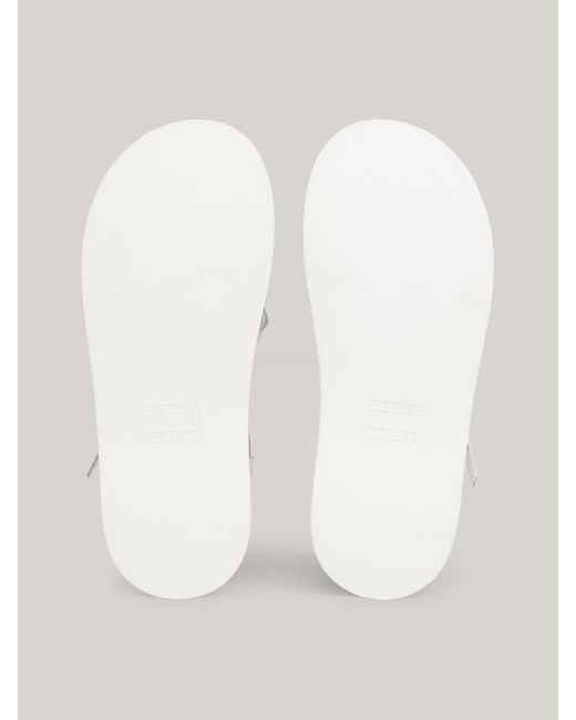 Tommy Hilfiger White Strap Wedge Heel Leather Sandals