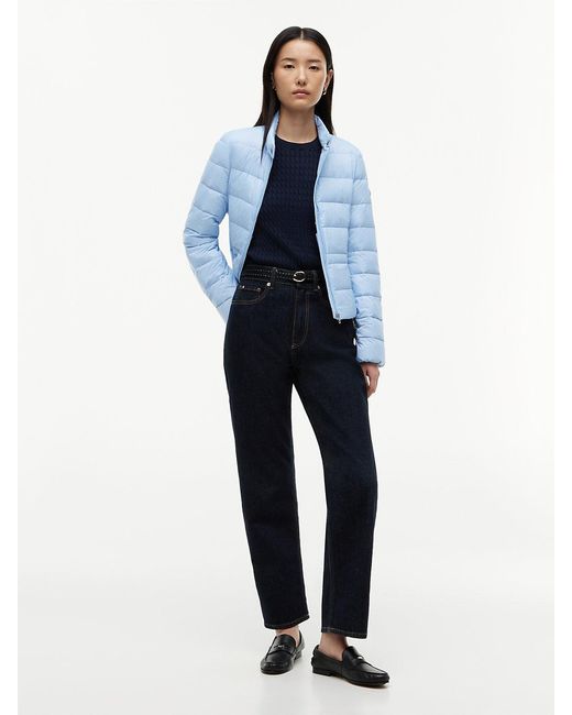 Tommy Hilfiger Blue Slim Lightweight Packable Down Jacket